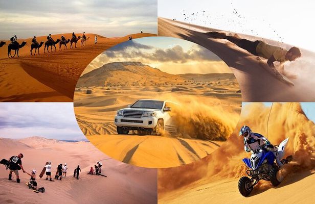 4hr Desert Safari: Sunset,Sunrise,Camel,Sand boarding,Inland Sea