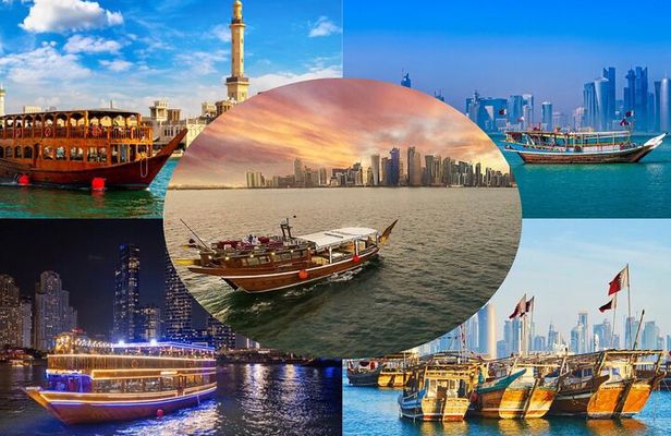 Qatar: Magical Sunset & Skyline View With Traditional Dhow Cruise