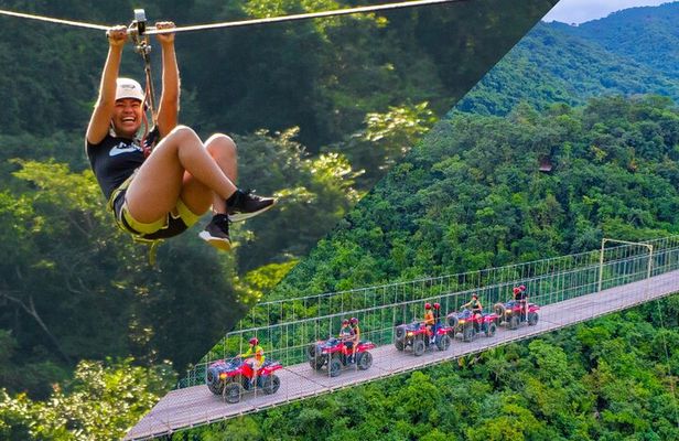 Combo ATV Jorullo Bridge + zip lines + mule ride