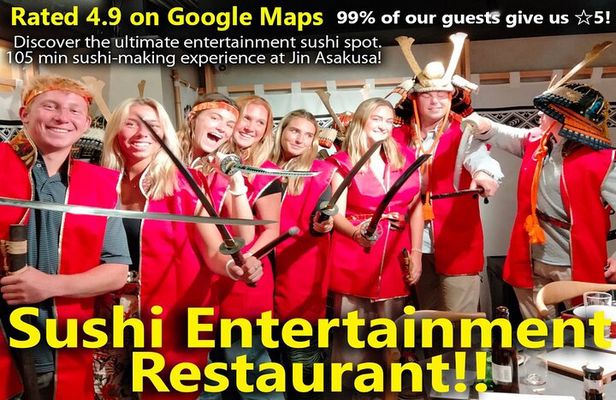 Sushi Making with Interactive Samurai Experience at JIN-ASAKUSA