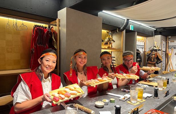 Sushi Making with Interactive Samurai Experience at JIN-ASAKUSA