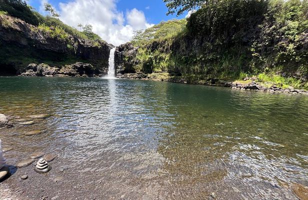 Waiale waterfalls hike and swim with Native Hawaiian
