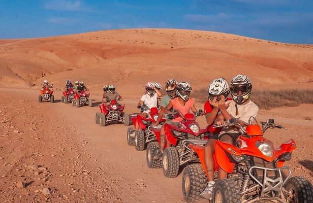 Marrakech: Agafay desert experience Quad and camel & dinner show