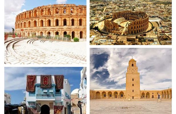 Check-out Hammamet and Sousse Kairouan and Eljem with Lunch
