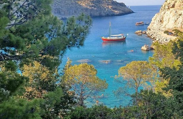 Faliraki : Boat Trip to Antony Quinn, Ladiko, Afandou Caves