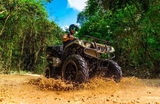 ATV Adventure with Ziplines & Cenote from Playa del Carmen