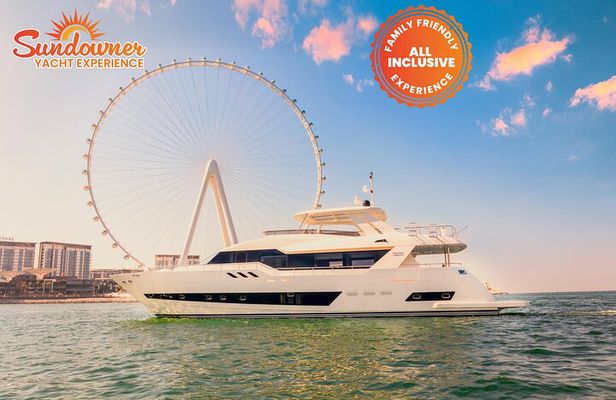 Dubai: Sunset Yacht Tour With Live DJ, BBQ & Unlimited Drinks.