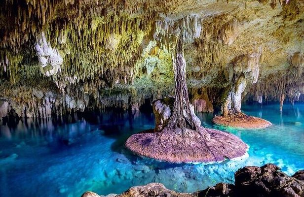 Private Cenote Sac Actun Cave Adventure from Riviera Maya
