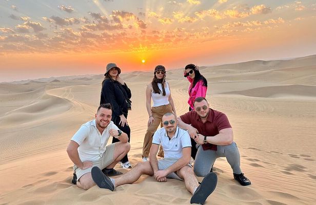 Private Sunrise Desert Safari Tour with Camel ride & Sandboarding