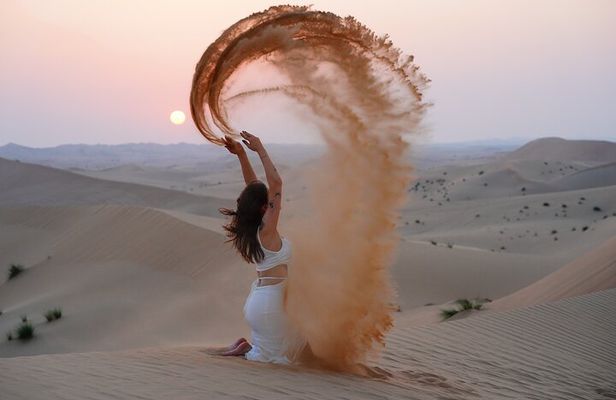 Short Private Desert Safari Tour with Camel Ride & Sand boarding