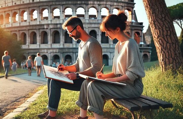 Colosseum Alternative Tour: Sketch & Savor Creative Experience