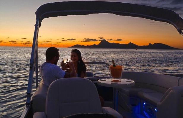 Toa Boat Bora Bora Private Sunset On Majestic Pontoon Boat