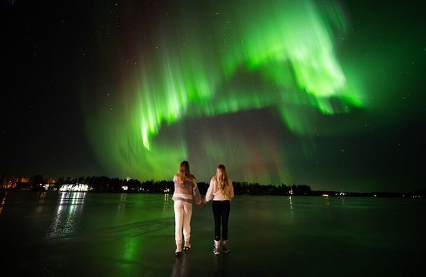 Northern Lights Hunting Expedition in Ranua, Lapland