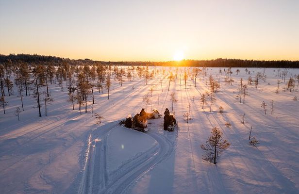 Ranua Snowmobile Safari Adventure on a Winter Lake 2 Hours