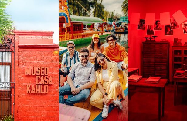 Premium Frida Kahlo Red House and Xochimilco (Small Groups)