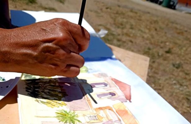 Painting Outdoors in Antigua Guatemala
