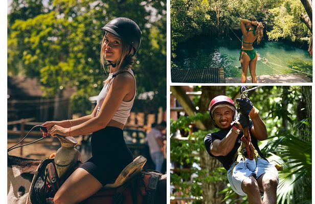 Jungle Triple Adventure Horseback, Ziplines and Cenote