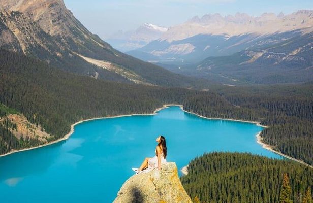 Columbia Icefield and Peyto Lake with Crowfoot Glacier