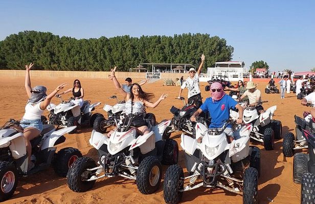 Dubai Desert Safari With BBQ Dinner, Sandboarding, Camel Ride