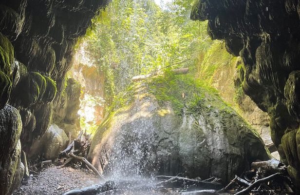 Cave Waterfall and Beach Exploration with Food Stop San Juan
