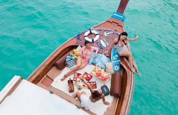 4 Islands Trip Private Luxury Longtail Boat Tour from Krabi