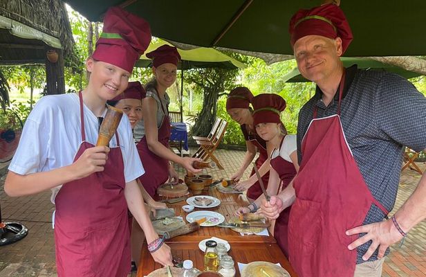 The Cycling, basket boat, ridding buffallo and Cooking Tour