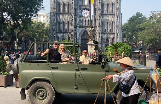 Hanoi Jeep Tour: History, Culture, Sight & Train St. by Army Jeep