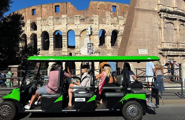 Golf Cart Tour in Rome with Traditional Gelato Degustation