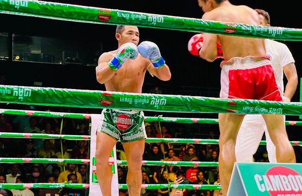 Phnom Penh Live Kun Khmer Boxing Show VIP Seats with Beer Tuktuk