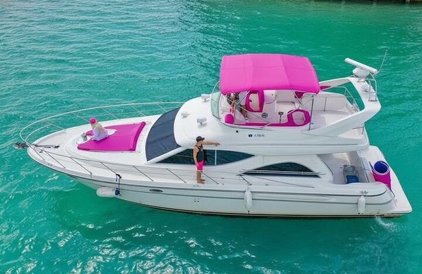 Pink Yacht Rental In Miami- 50ft Luxury Pink Charter