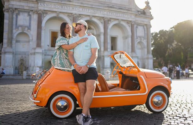 Convertible Fiat 500 Tour in Rome with Professional Photos 