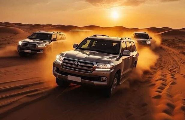 Evening Dune Bashing and Camel Ride in Dubai with BBQ Dinner