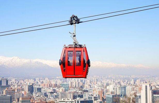 Cable Car, Funicular and Sightseeing Bus in Santiago one day
