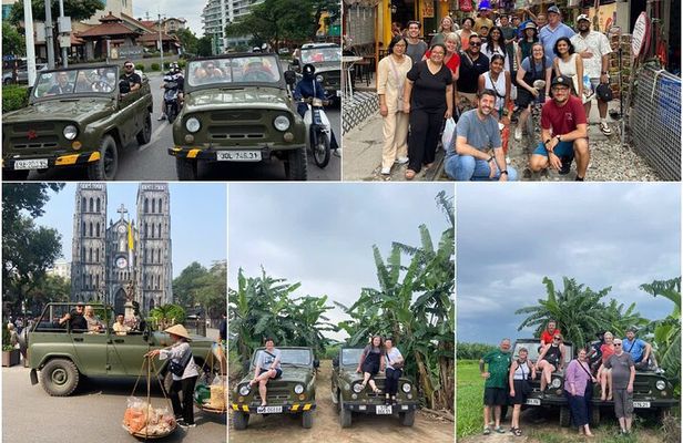 Hanoi City Jeep Tour: City Landmarks & Banana Island (A Start up)