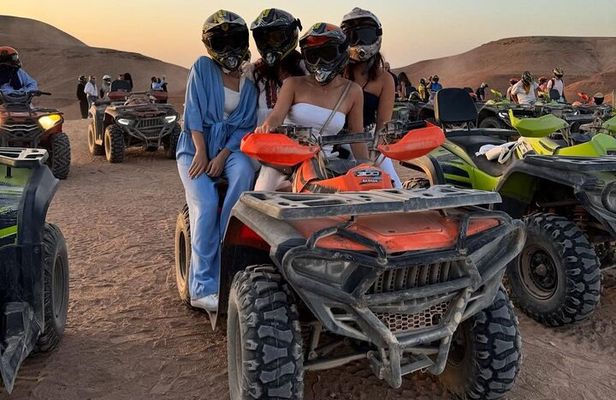 Agafay desert: quad, camel ride dinner show