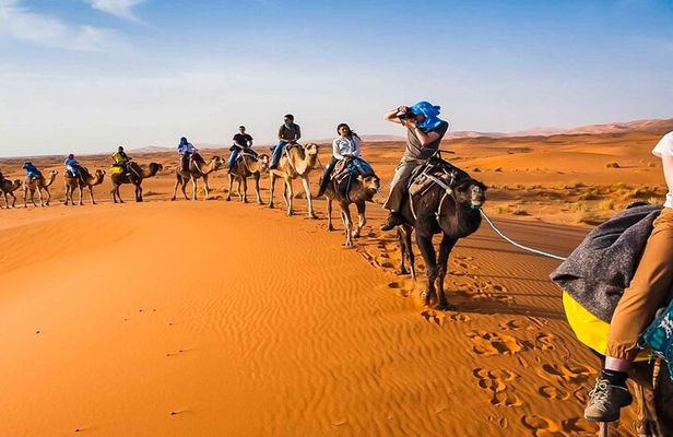 Sunset in Agafay Camel and Quad Adventure with Moroccan Dinner