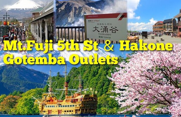 Mt. Fuji, Hakone Pirate Ship, Owakudani Ropeway, Gotemba Outlets