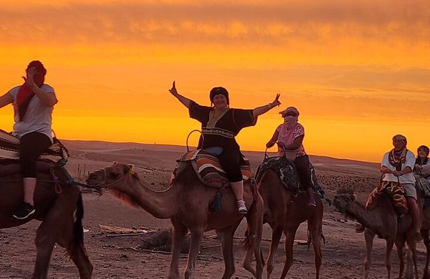 Marrakech Agafay Desert : Camel Ride Sunset and Dinner Show 