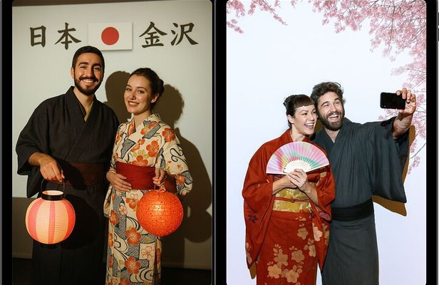 Kanazawa Kimono Self-Photo Experience Japanese Scenery in 1 Hour