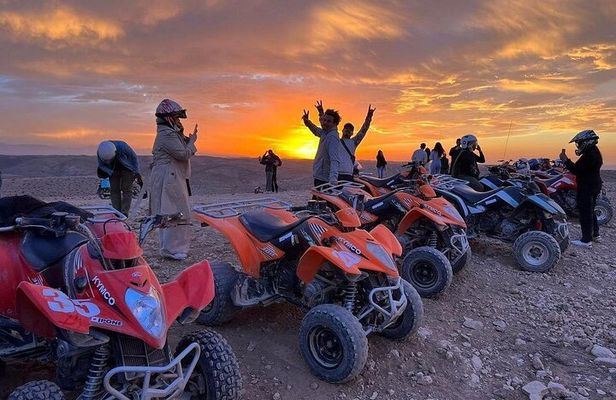 Desert Agafay full package: Quad bike + camel trek + dinner show