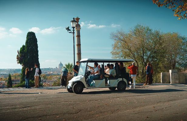 Rome : Private 3 - Hour Golf Cart Tour with Food Tasting
