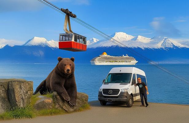 Whittier to Anchorage Cruise Transfer with Wildlife and Tram