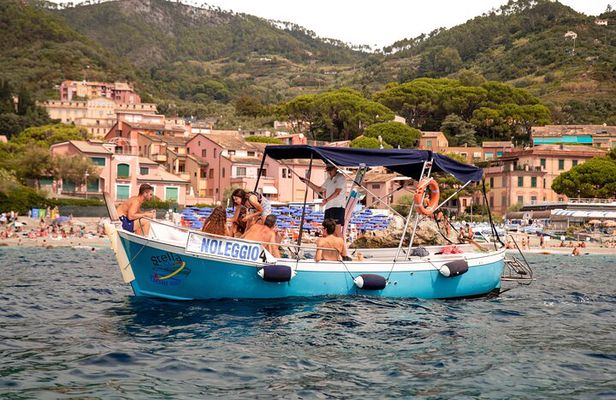 Sunset in boat with Ligurian aperitif