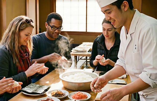 Tokyo Onigiri Making Class : Morning Session with Sushi chef