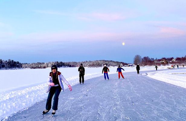 Ice Skating on Frozen Inari Lake
