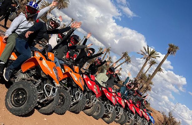 Marrakech Quad Bike Activity in desert palmeraies grove