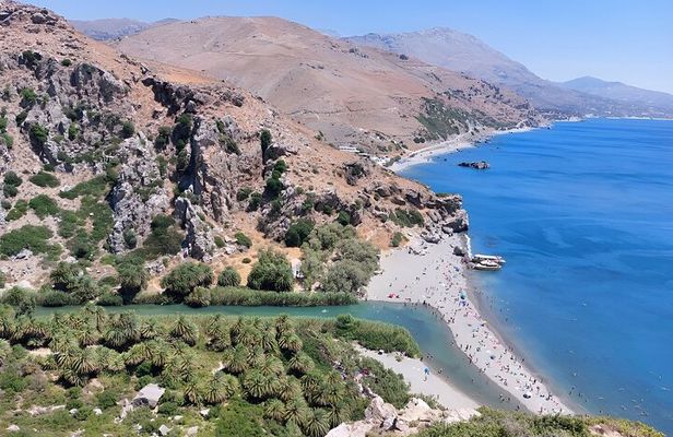 Full Day Kourtaliotiko Waterfalls and Preveli Palm Beach Tour
