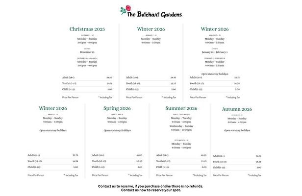 Victoria Highlights: Butchart Gardens, Empress, Chinatown. 1-4pax