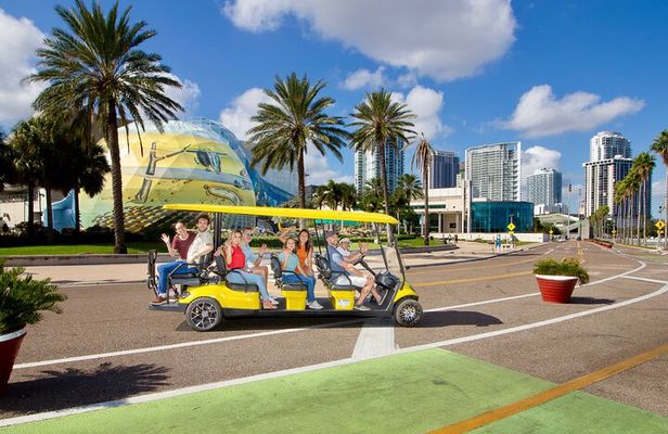 Guided St. Pete Sightseeing Tour in Deluxe Street Legal Golf Cart