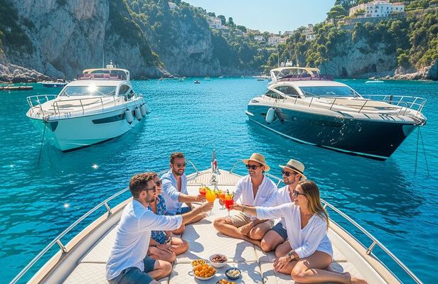 From Positano : Elite Capri Boat Day Free Bar, Brunch & City Walk